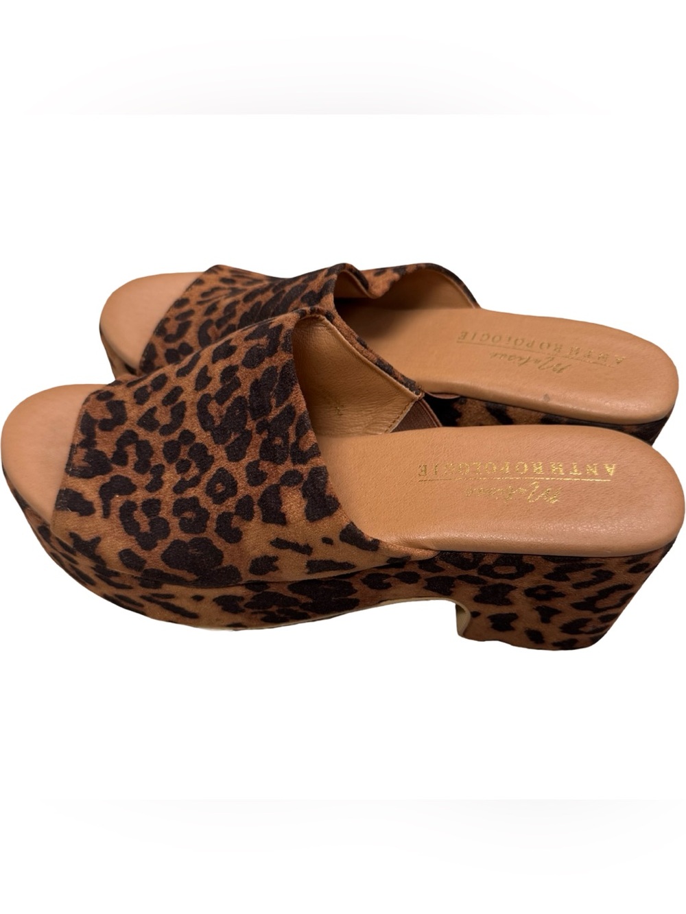 Anthropologie Matisse Leopard Print Slide Mule Heels – Size 11